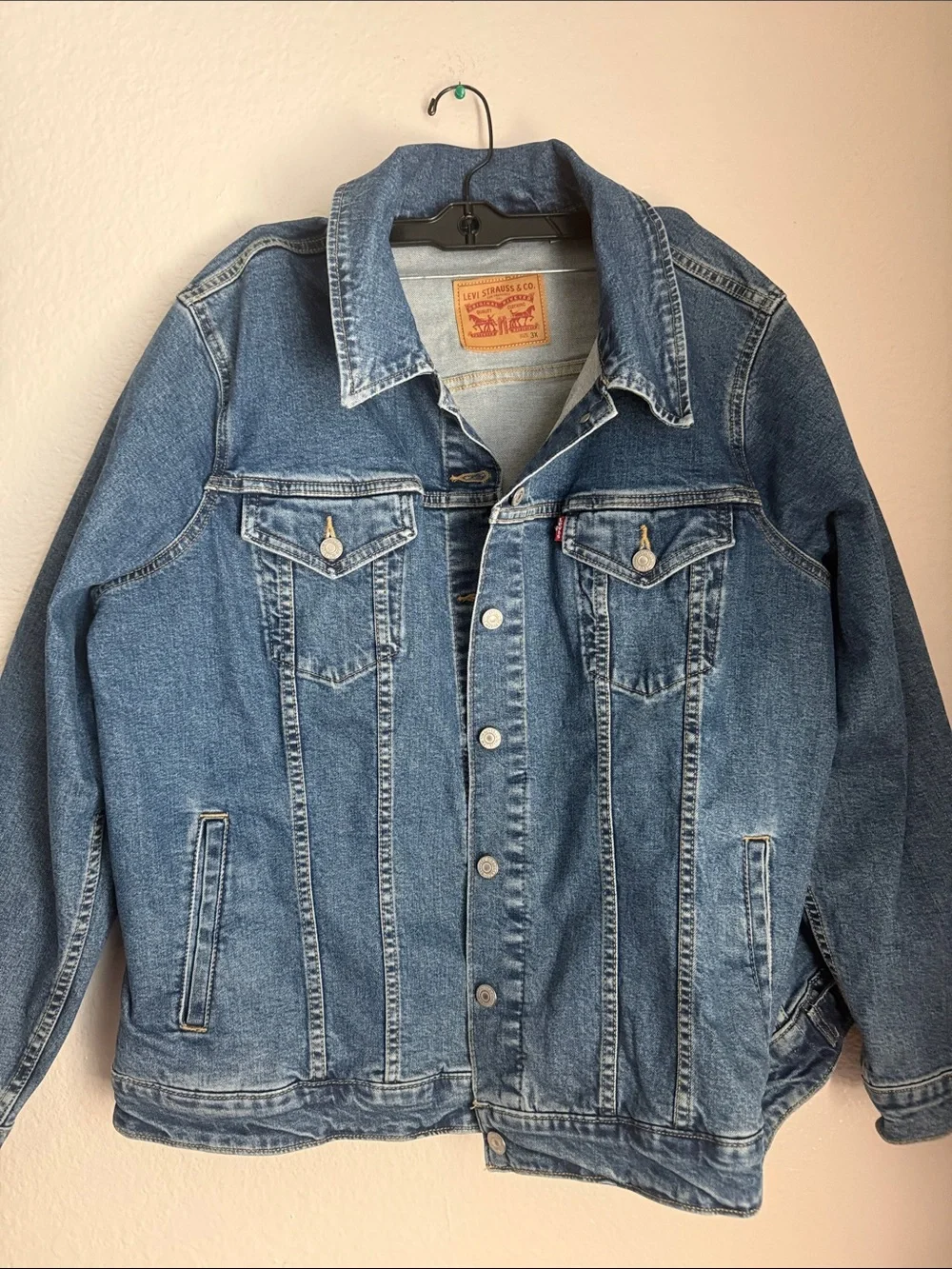 Levi's Blue Denim Jacket - Classic Trucker Style heavy Sz 3X
